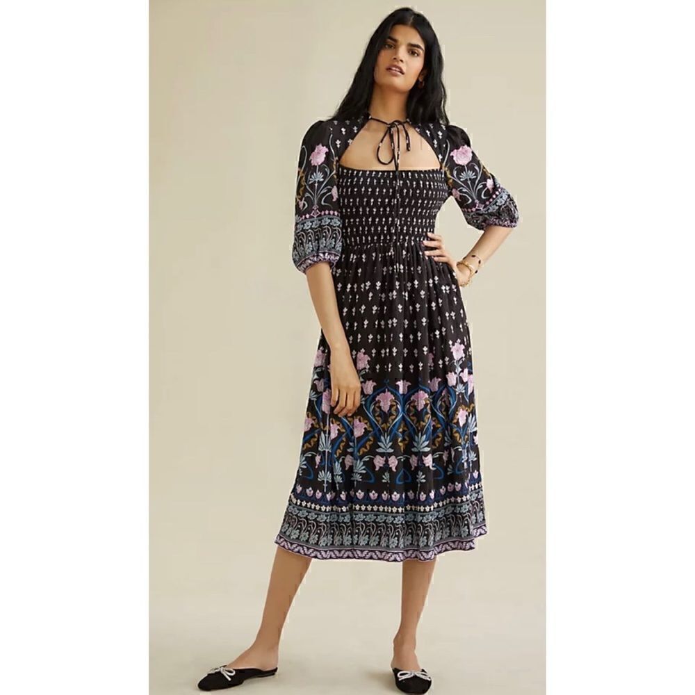NWT Anthropologie Dasha Smocked MIDI
Dress SZ Small
